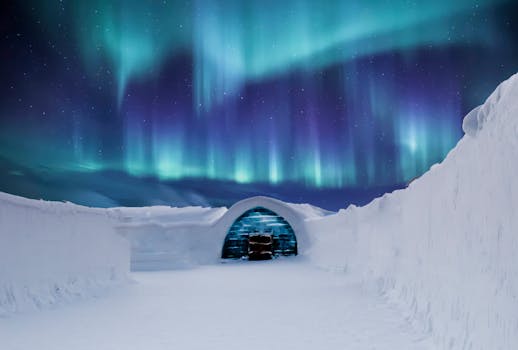 Arctic Nights Glow Kakslauttanen Igloo Resort