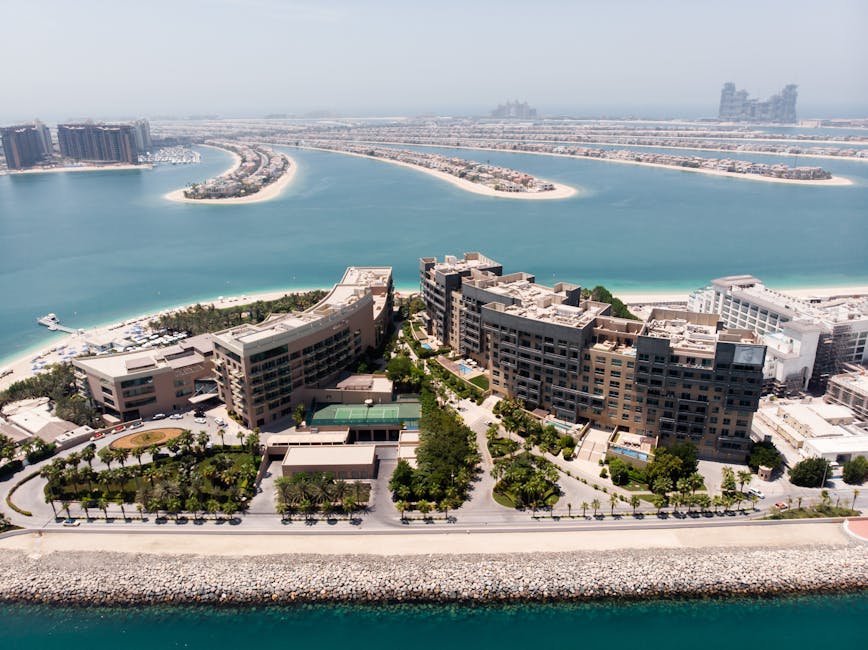 Dubai Skyline Hotels With Gold Paths and Crystal Floors