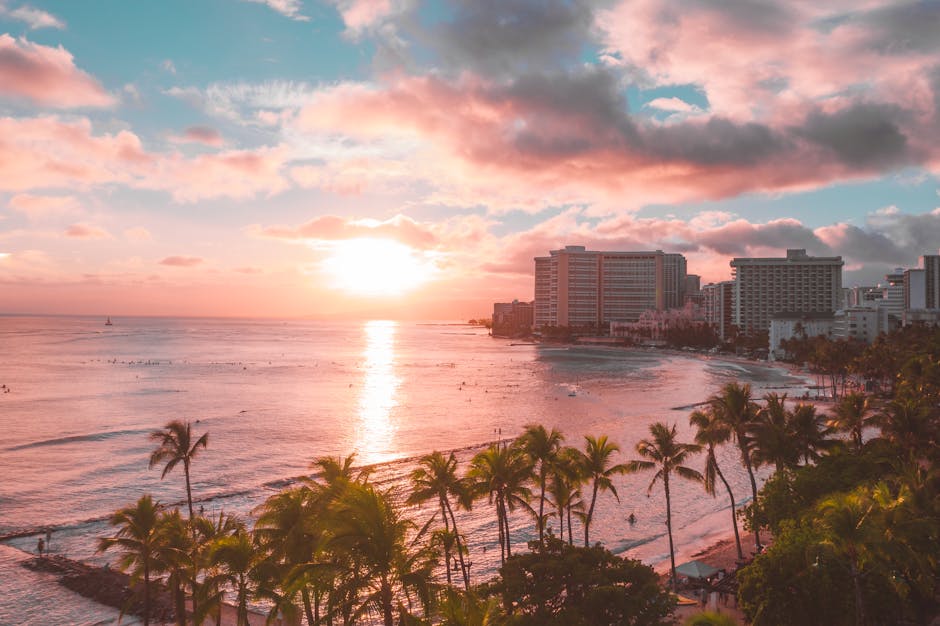 Hawaii Beach Hotels With Fire Paths and Palm Ceilings