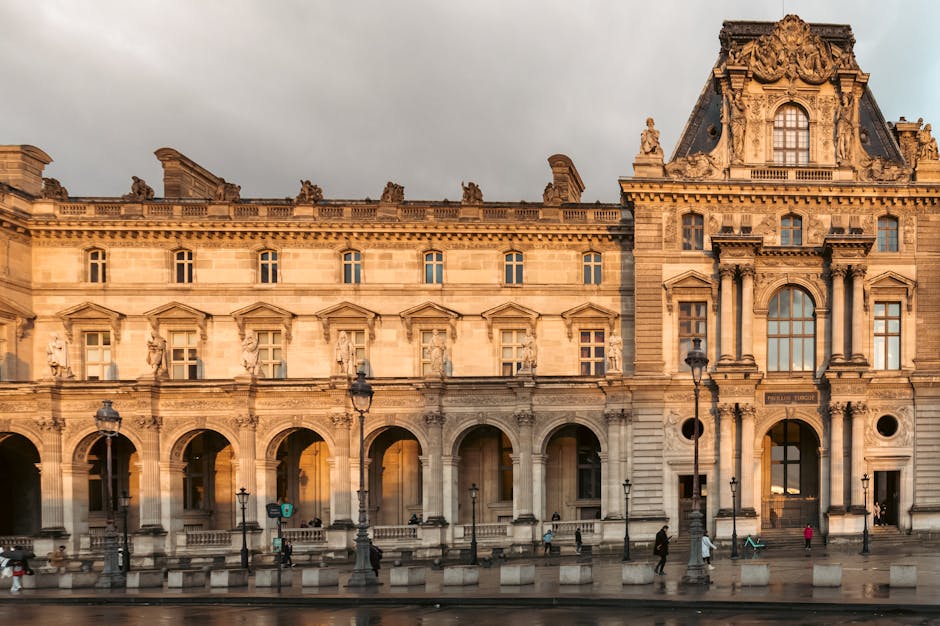 Paris Art Hotels With Balcony Floors and Golden Walls