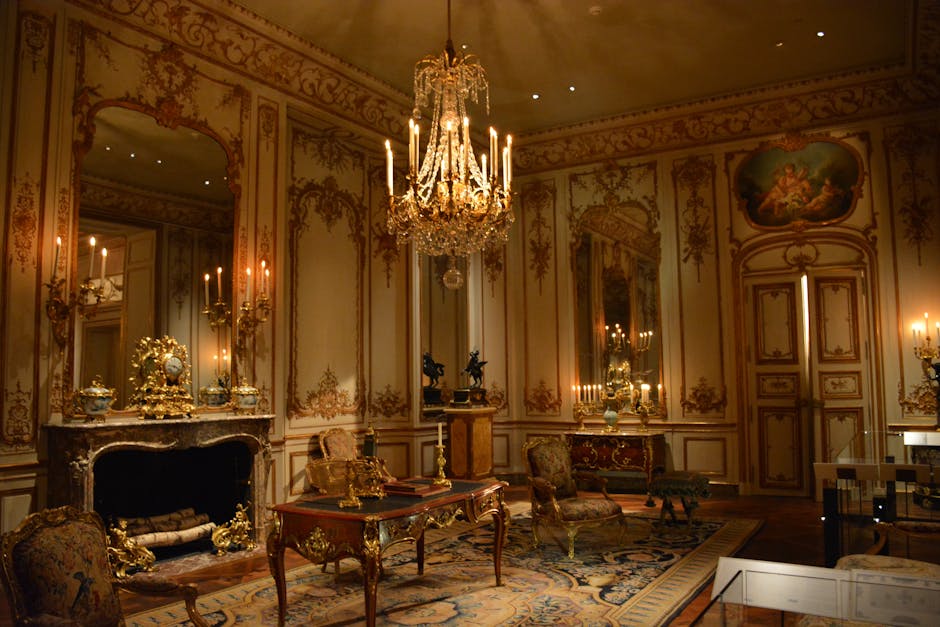 Paris Golden Hotels With Balcony Sofas and Velvet Walls